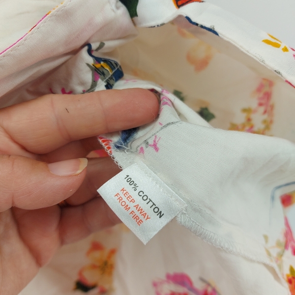 Powell Craft Floral Floral Cotron Pajama Top Size Small/Medium - Picture 6 of 7